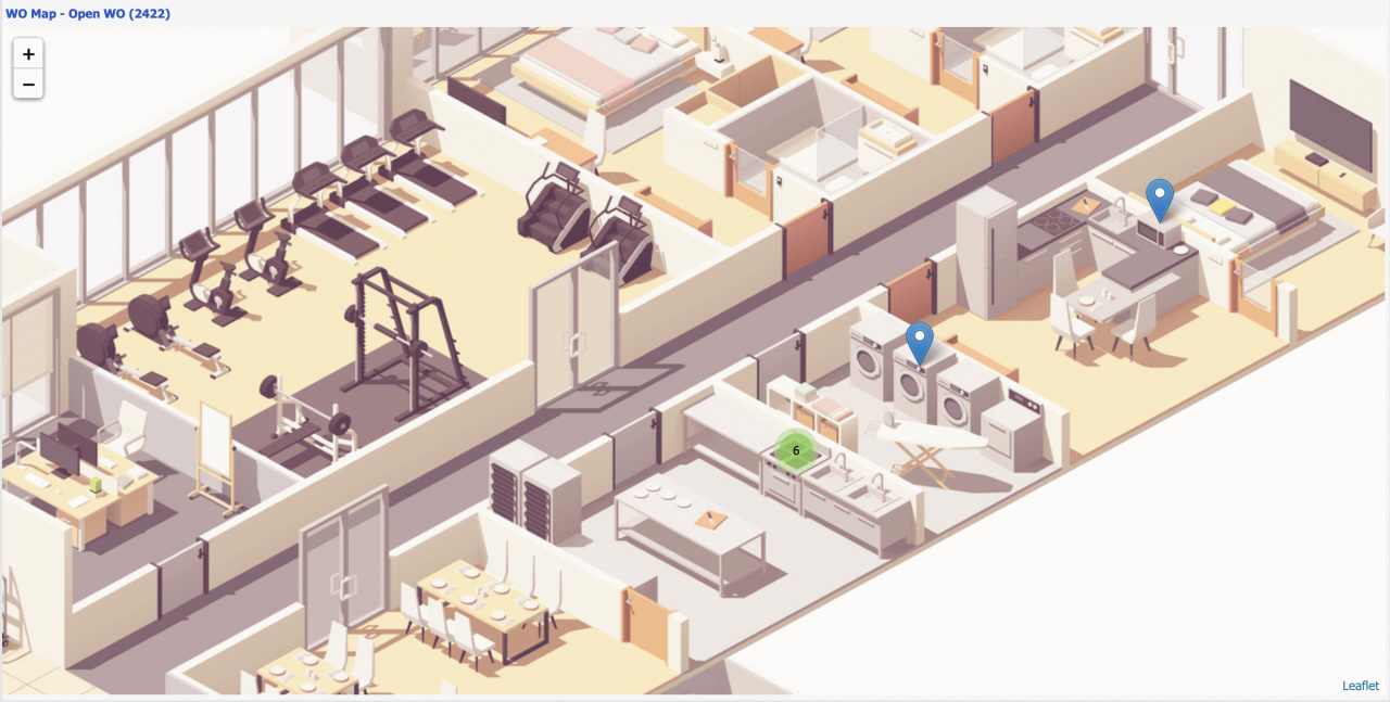 Visualize Maintenance in Floorplan Maps