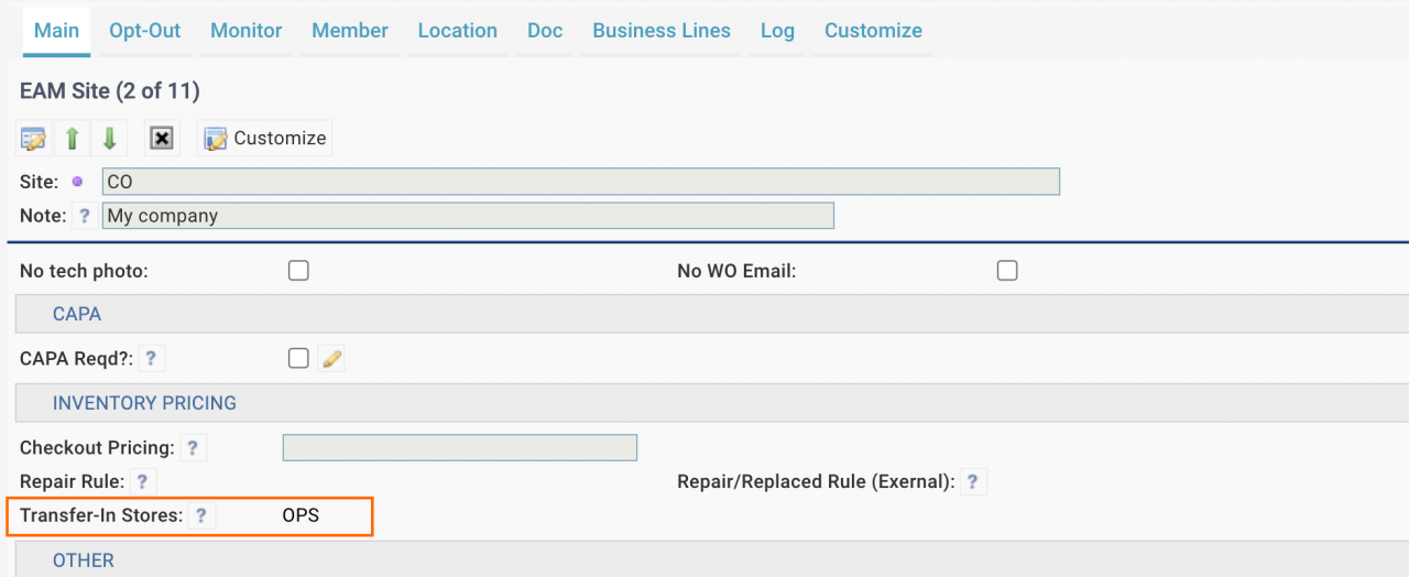 Enabling Inventory Stores to Receive Transfer-In Items